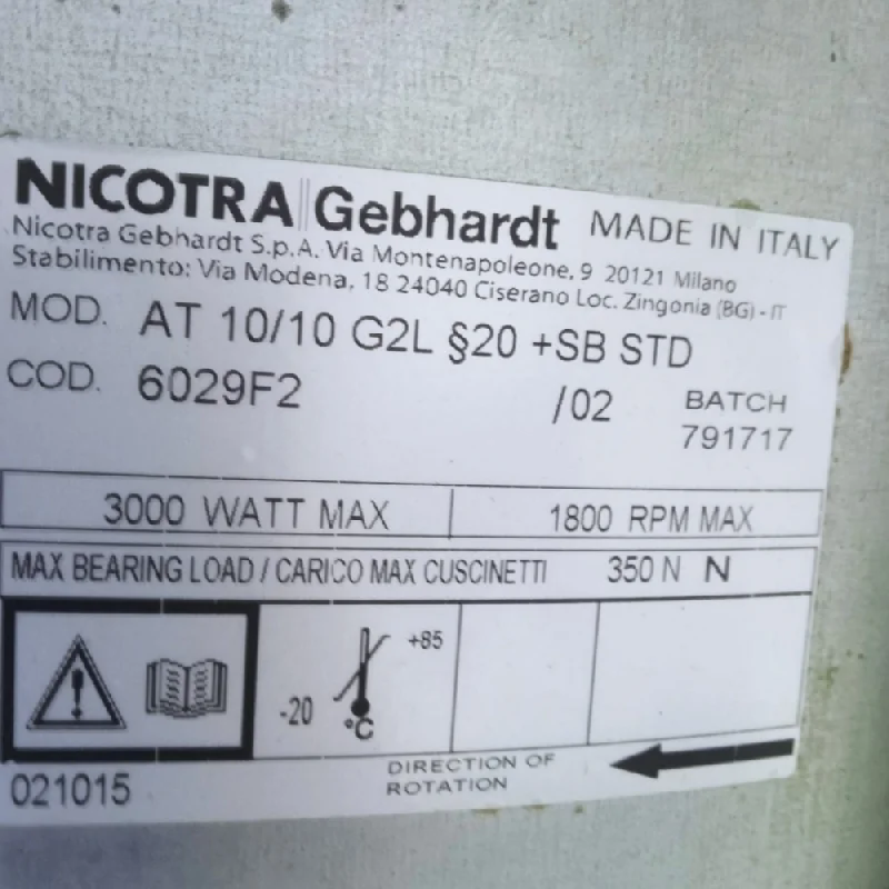 Nicotra Gebhardt AT 10/10 G2L 20+SB STD 